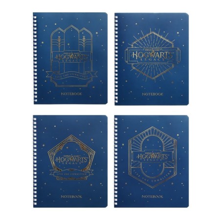 Notebook of 48 sheets in the cage on the crest "Harry Potter", covered cardboard, matte lamination, 3D foil, offset block, 4 types of mix