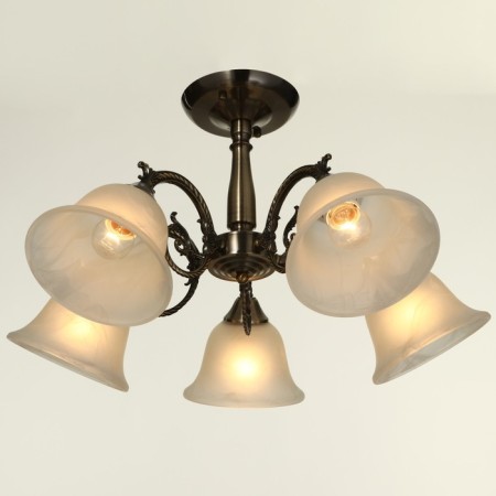 Economic Service Chandelier "Classic" 5x60W E27 bronze 66x66x36 cm-1