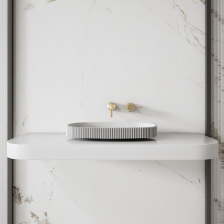 ABBER STEIN AS2601 sink, invoice, 550x360x60 mm, white, matte-2