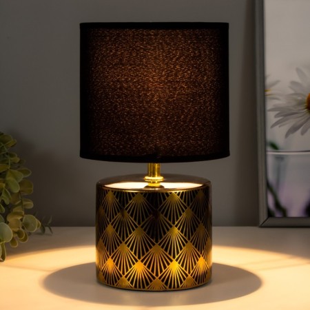 Birgit table lamp E14 40W black and gold 15x15x27 cm Risalux-1