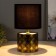 Birgit table lamp E14 40W black and gold 15x15x27 cm Risalux