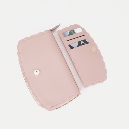 Women's wallet with lightning, light pink color-5