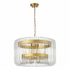 Люстра подвесная St Luce. SL1228.203.06. Grosseto. 6х40 Вт, E14, 60х60х35 см, цвет золотистый