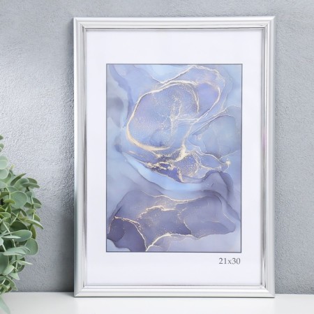 Photo frame Plastic "Gamma" 21x30 cm, matte silver-1