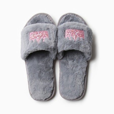 Women's slippers with an open nose size 36-37, the color is gray-4
