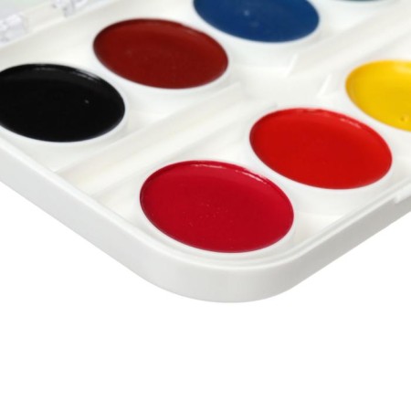Watercolor 8 colors "Gamma" "Bee", honey, without brush, plastic-2