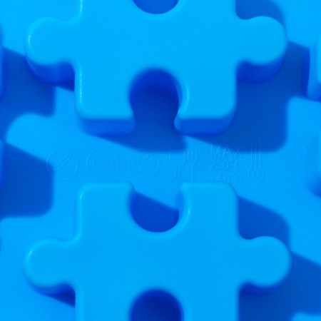 Baking uniform “Puzzles”, silicone, 17.6 × 18 cm, 7 cells, color mix-3