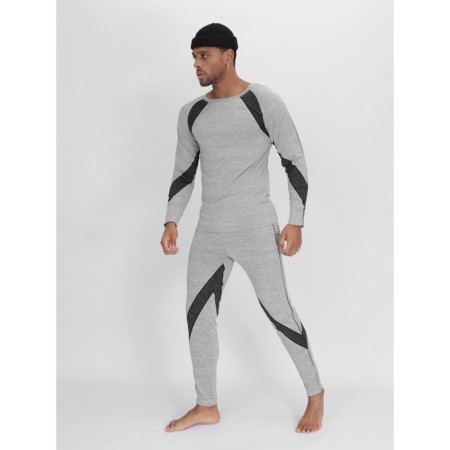 Male thermal underwear, size 48-50, light-gray color-1