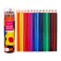 Pencils 24 colors, in a tube, hexagonal, wooden, abstraction