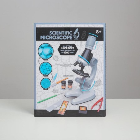 Microscope "Young Botanik" Frendering to x1200, white, backlight-11
