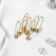 English pins, 45 mm, 10 pcs, gold color