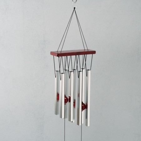 Music of wind metal "Calm" silver 8 tubes 67 cm-3