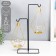 Summary metal, glass for 2 candles "Pyramid in the triangle" black 36x11x15 cm