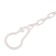 Holder for the nipple - dummy "I love mom", on the chain, white color