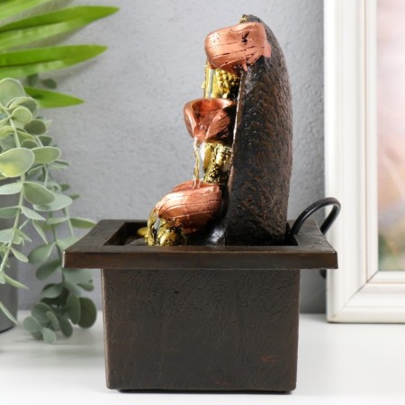 The desktop fountain from the network "Buddha meditates with a fountain" 13x13x20 cm-3