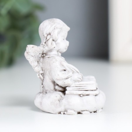 Polystone souvenir "Snowty angel with a book on the cloud" MIX 5x4.5x5.4 cm-2