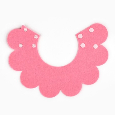 Soft collar for animals felt felt, pink cent, size m-2