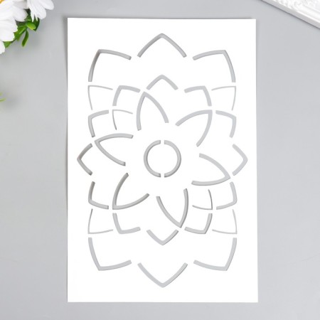 Plastic stencil "Flower" 24x16 cm