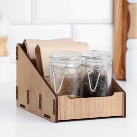 Wooden spice stand 15x10x10.8 cm