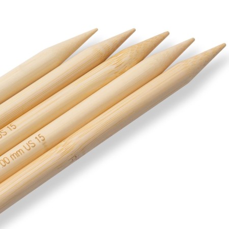 Stock, bamboo knitting needles, 10.0 mm/20cm, 5 pcs-2