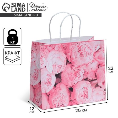 Gift Crafts, packaging, “peonies”, 25 x 22 x 12 cm