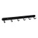 Holder for towels Accoona, 6 hooks, black color, brass
