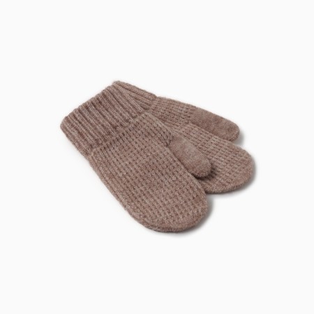 Baby mittens minku, brown color, 18 cm-1