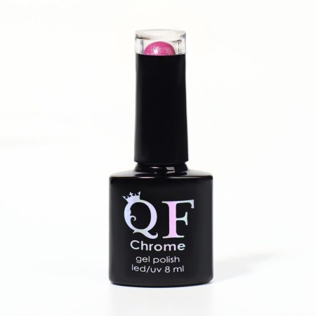 Nail varnish gel, Chrome, shimmer, 3 phase, 8ml, Led/UV, bright pink color (017)-8