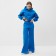 Women's costume (sweatshirt/trousers) is launched, the color is bright blue, rr m (44-46)