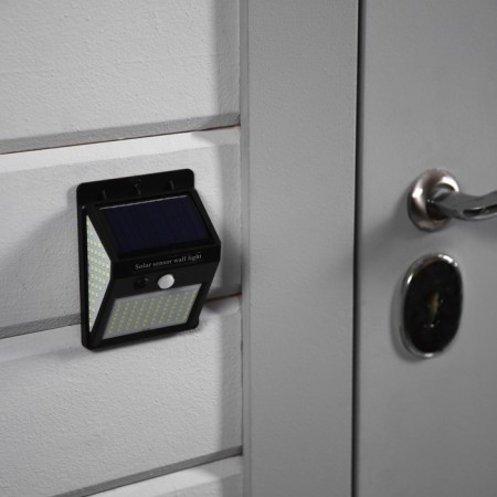 Garden lamp on a sunny battery with a motion sensor, invoice, 9.5 × 13 × 5 cm, 150 LED, white glow-3