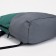 School textile school with pocket, gray/green color, 22x13x30 cm
