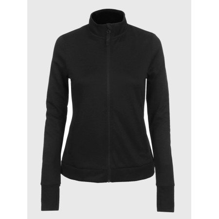 Longslit female Resport, on a zipper, p. 48, the color is black, basic, with a long sleeve-12