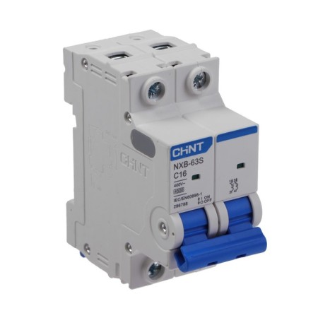 Automatic circuit breaker Chint NXB-63S, 2P, from 16 A, 4.5 ka