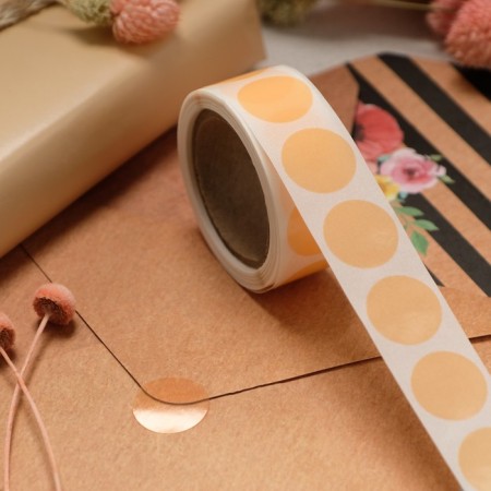 Stick transparent round color tape, mix, 2 x 2 cm, 300 pcs.-15