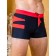 Male bathing panties, size 52, black color, red