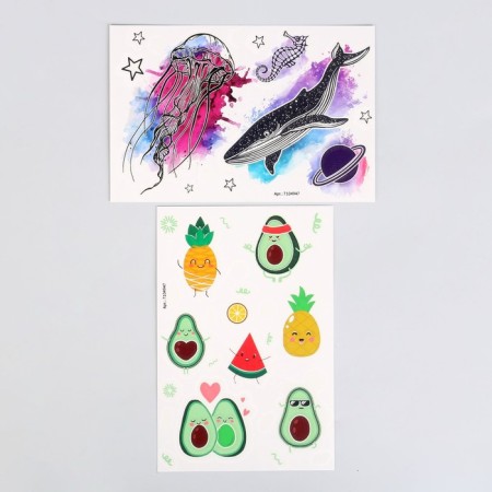 Set "Children's Tattoos", glow in the dark, 2 sheets-2