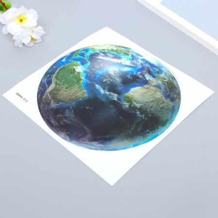 Sticker plastic interior phosphorus "planet Earth" 20x20.5 cm-1