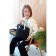 Marta bag black quilted fabric