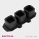 Form for the ice “Square”, silicone, 21.5 × 9.5 × 5 cm, 3 cells (5.2x4.8 cm), black color is black