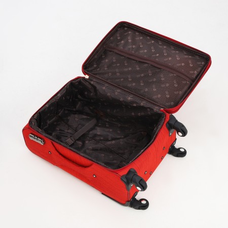 Small suitcase 24 "on lightning, code castle, with extension, red color-8