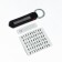 Keychain for keys with phone number, pu skin, black