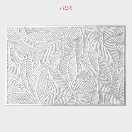 Set of serving napkins on the table of the leafopad, 4 pcs, 45 × 30 cm, silver color-1