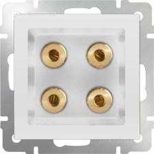 Акустическая розетка  WL01-AUDIOx4, цвет белый