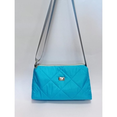 Melodia bag turquoise quilted fabric