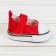 Semicircks for dolls, sole length 5 cm, red color