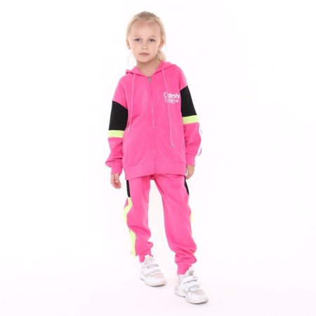Suit for a girl (sweatshirt/pants), pink color, height 116-122cm
