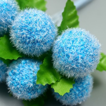 Stamens for flowers "Blue Blue Ball" d = 1.5-2 cm 1 bouquet = 10 pcs 10 cm-3