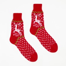 Women's socks, red color, size 23-25