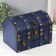 Casket chest "Leo. With rivets" bright blue 16x15.5x22 cm