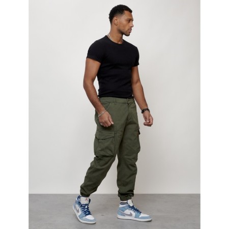 Cargo jeans men, size 44-46, khaki color-9